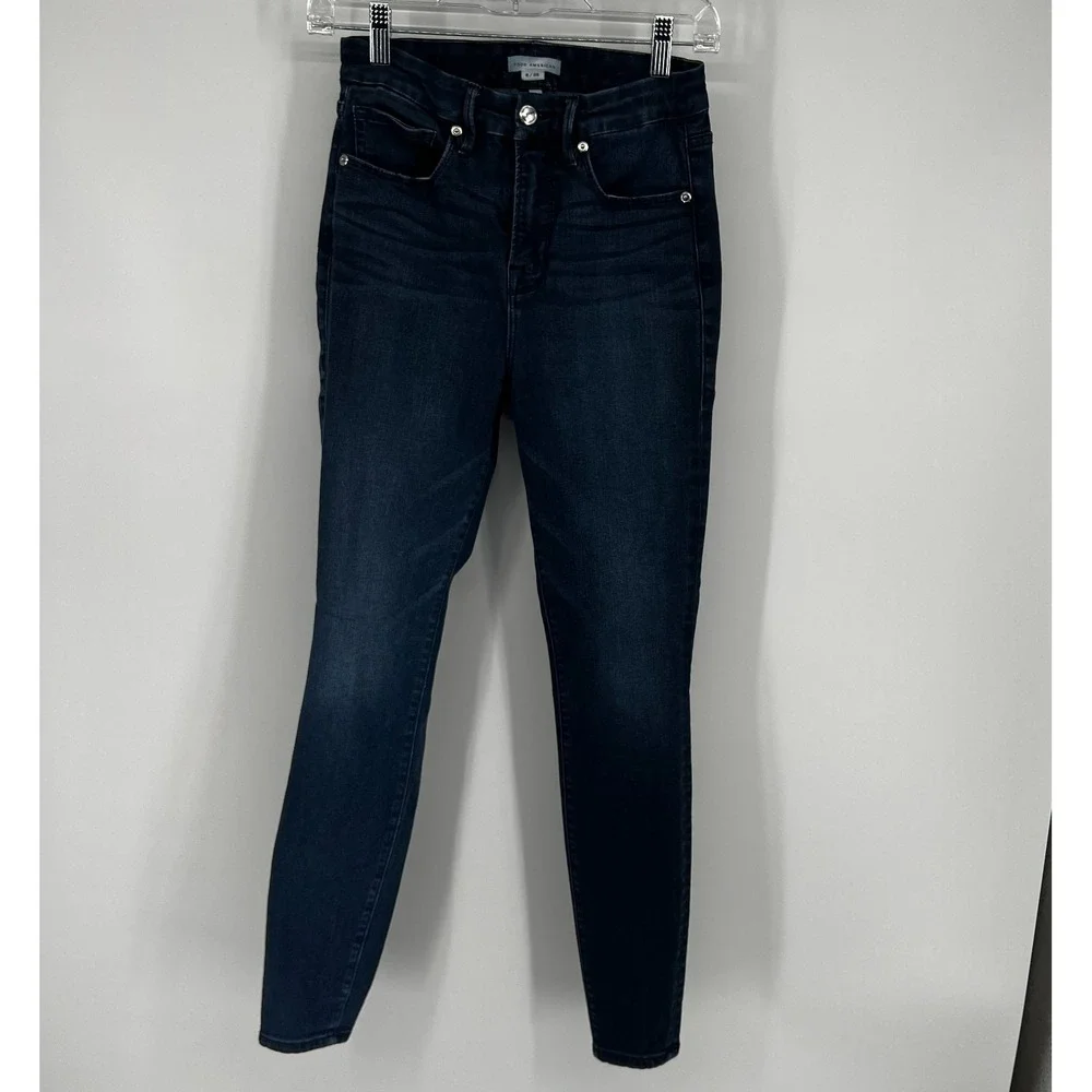 Good American Good Legs Skinny Jeans Women 6 28 Blue Mid Rise‎ Stretch